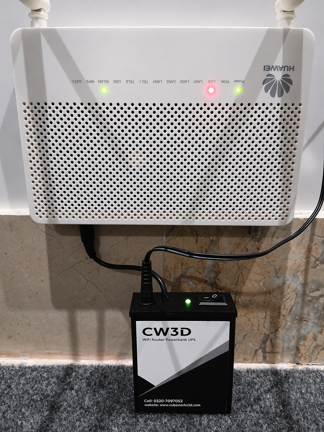 Mini UPS For Wifi Router + Charging Adaptor